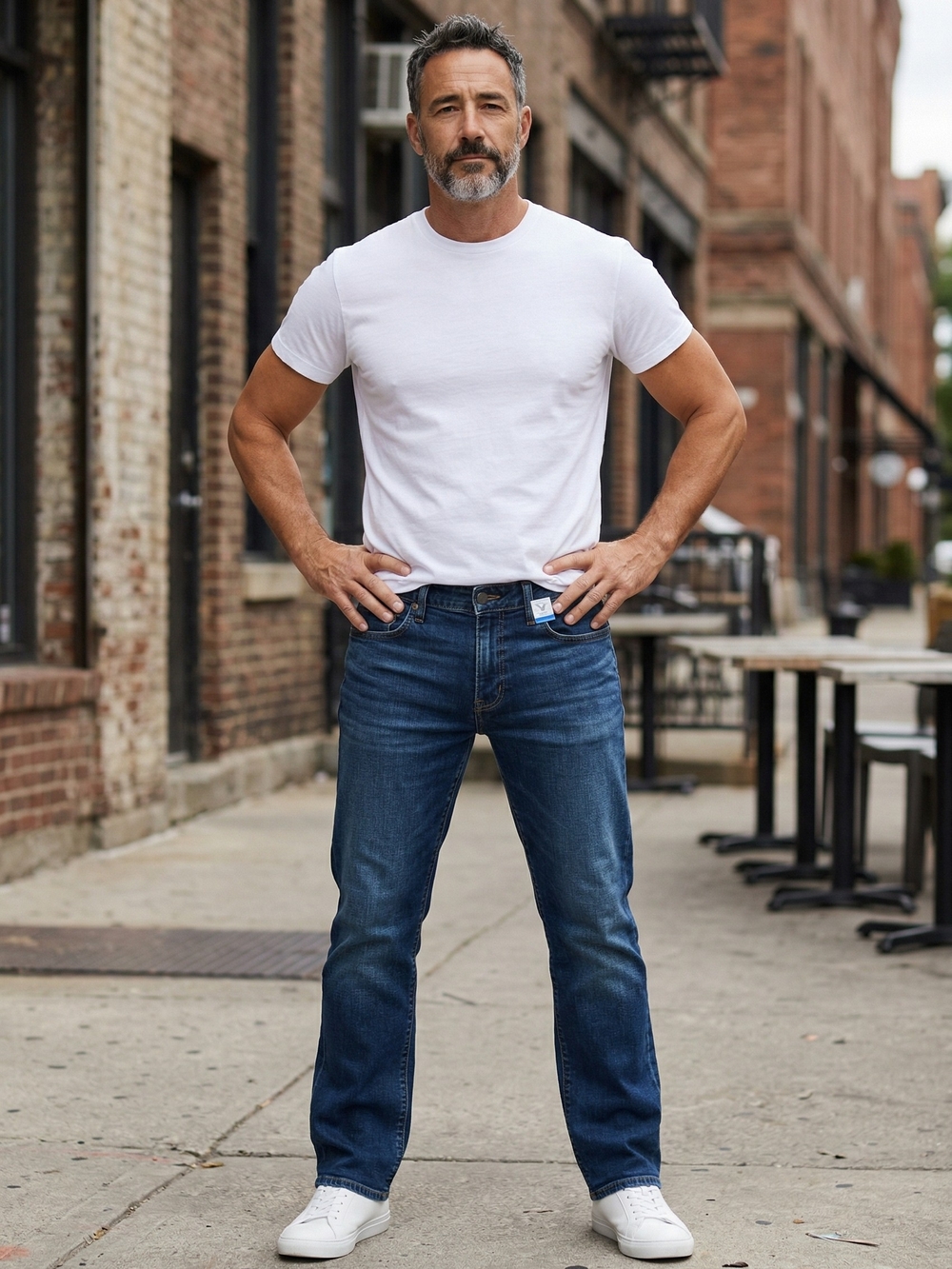 American Eagle Men's Classic Straight-Leg Jeans - Dark Blue